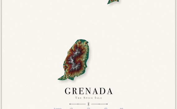 Grenada Elevation Map