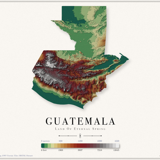 Guatemala Elevation Map