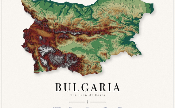 Bulgaria Elevation Map